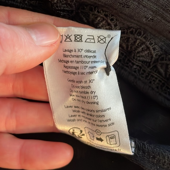 Fancy knit, top T-shirt, feminine classic French Sezane lace details NWT M 🎀 - Picture 8 of 8